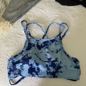 blue tie dye bikini set